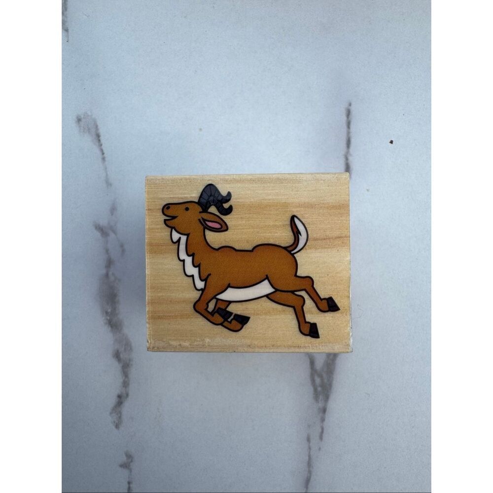 New Cartoon Gazelle/ Antelope Rubber Stamp